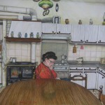 il pisolino della nonna 35x50 olio su tela  maggio 2004