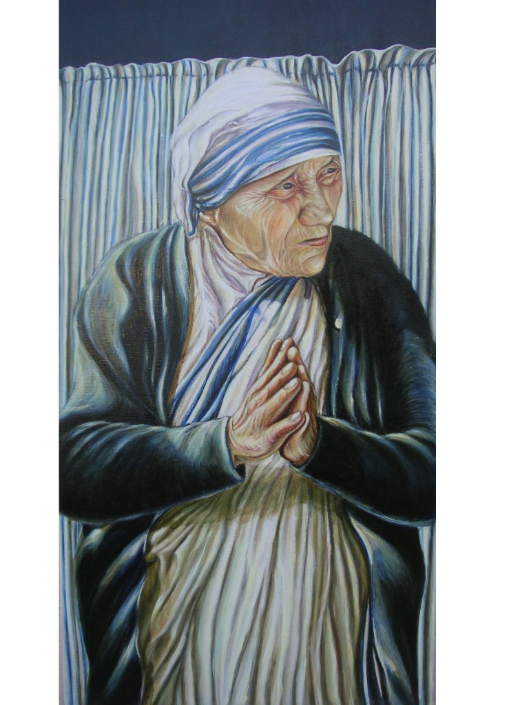 madre Teresa 30x60          olio su tela